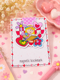 💖📚 Y2K Reader Girl Magnetic Bookmark