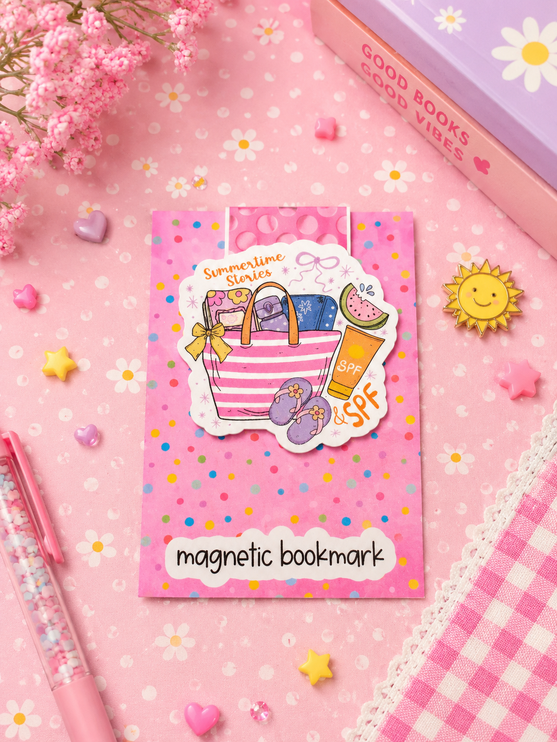 ☀️📚 Summertime Stories Magnetic Bookmark